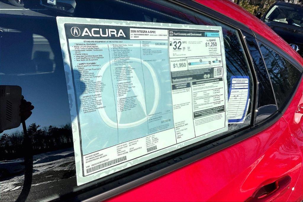 new 2026 Acura Integra car, priced at $37,745