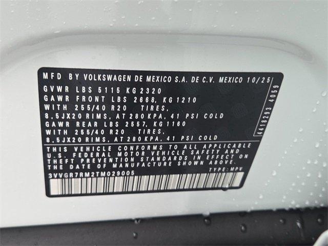 new 2026 Volkswagen Tiguan car, priced at $39,105