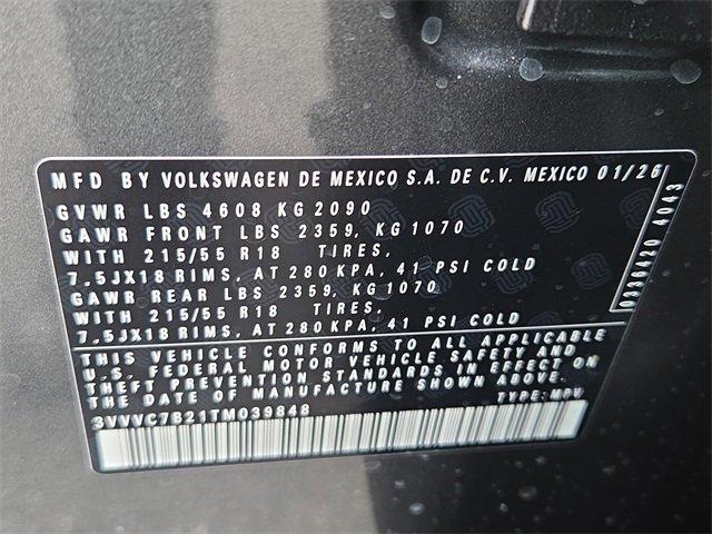 new 2026 Volkswagen Taos car, priced at $32,665