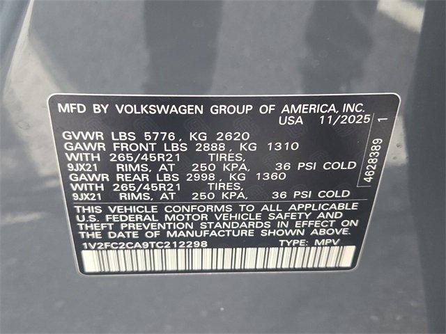 new 2026 Volkswagen Atlas Cross Sport car, priced at $52,002