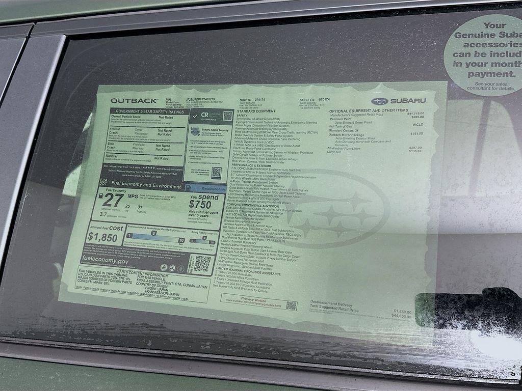 new 2026 Subaru Outback car, priced at $42,093