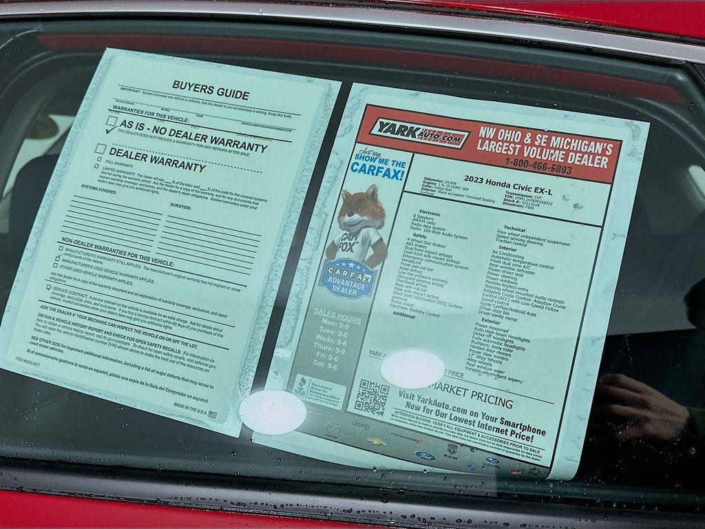 used 2023 Honda Civic car, priced at $22,784