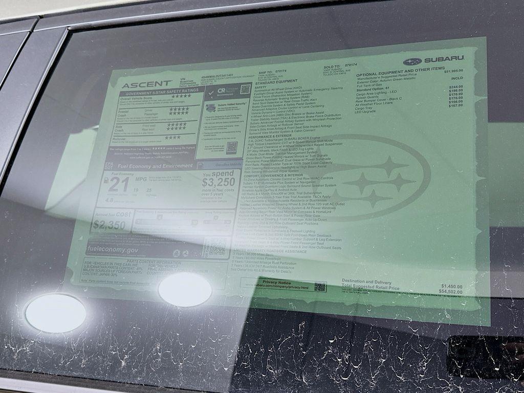 new 2026 Subaru Ascent car, priced at $52,252