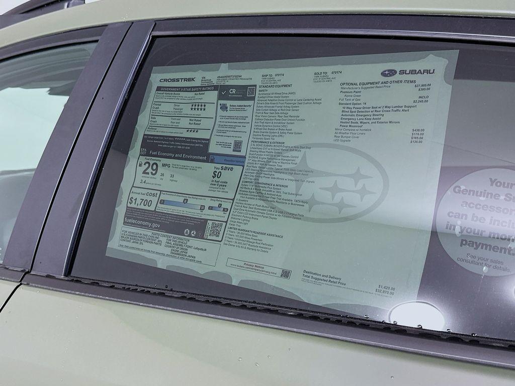 new 2026 Subaru Crosstrek car, priced at $31,970