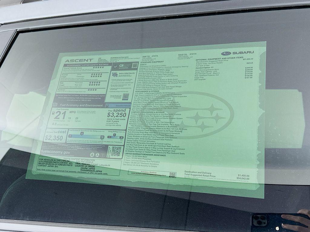 new 2026 Subaru Ascent car, priced at $52,392