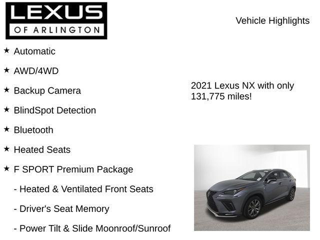 used 2021 Lexus NX 300 car, priced at $20,995