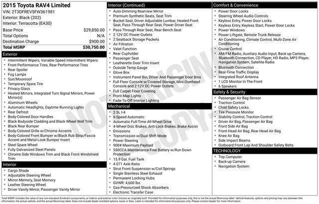 used 2015 Toyota RAV4 car, priced at $15,495