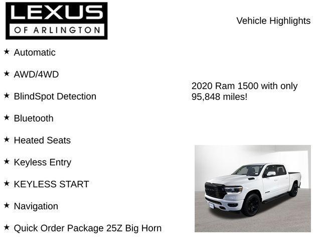 used 2020 Ram 1500 car, priced at $24,995