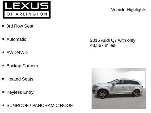 used 2015 Audi Q7 car, priced at $14,995