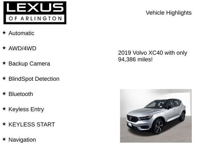 used 2019 Volvo XC40 car, priced at $14,995