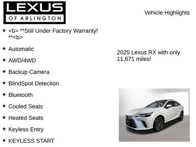 used 2025 Lexus RX 350h car, priced at $60,995