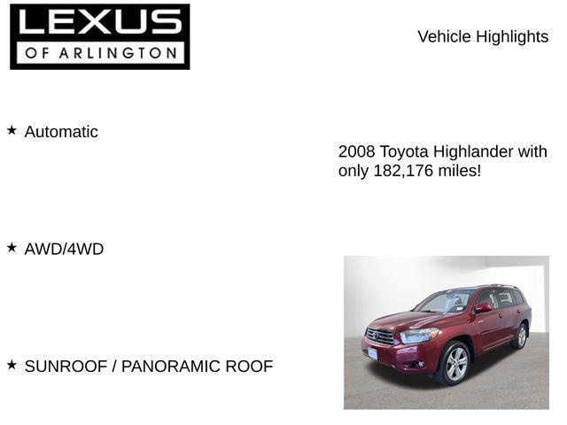 used 2008 Toyota Highlander car, priced at $7,995