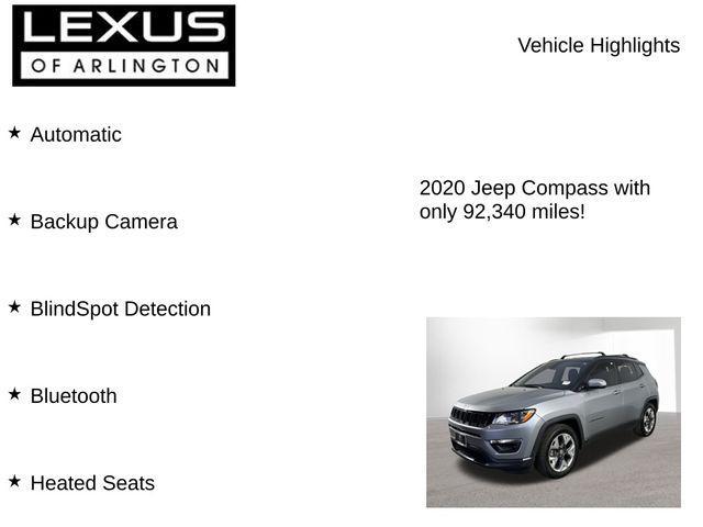 used 2020 Jeep Compass car, priced at $13,495
