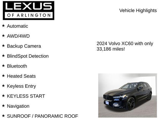 used 2024 Volvo XC60 car, priced at $37,995