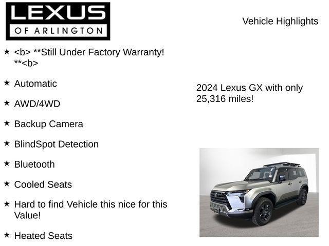 used 2024 Lexus GX 550 car, priced at $84,995