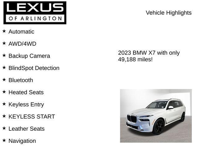 used 2023 BMW X7 car, priced at $54,495