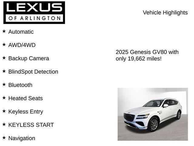 used 2025 Genesis GV80 car, priced at $44,995