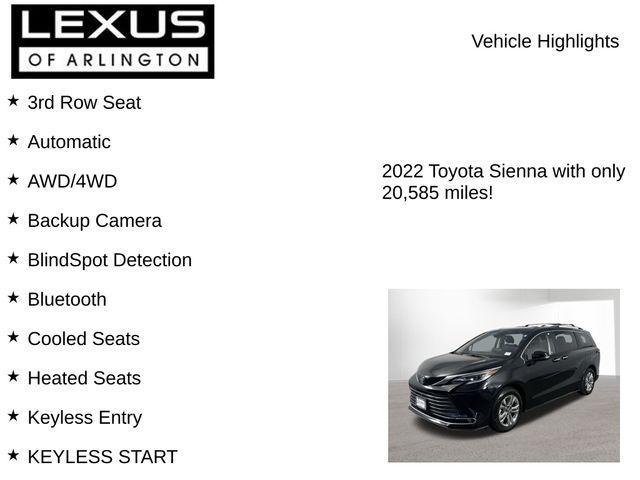used 2022 Toyota Sienna car, priced at $45,795