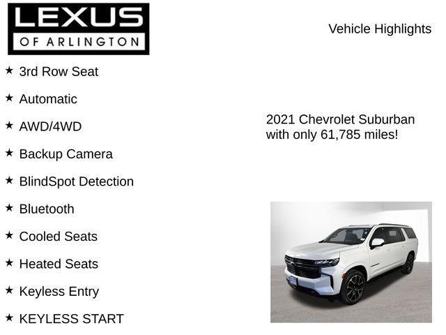 used 2021 Chevrolet Suburban car, priced at $46,495