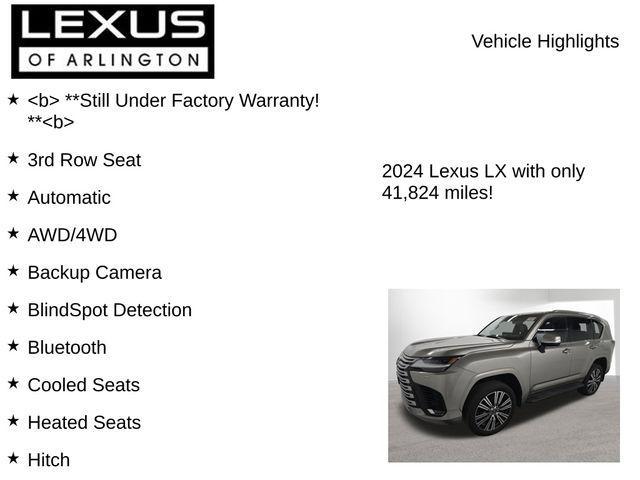 used 2024 Lexus LX 600 car, priced at $90,995