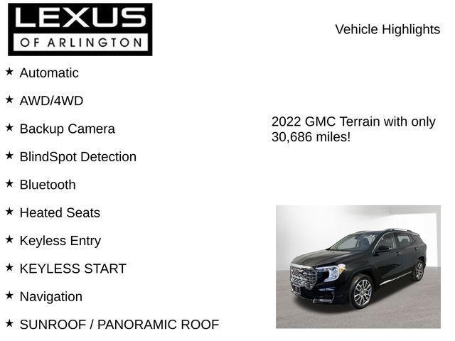 used 2022 GMC Terrain car, priced at $27,995