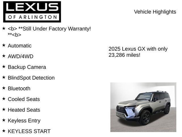 used 2025 Lexus GX 550 car, priced at $87,995