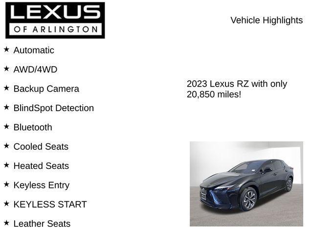 used 2023 Lexus RZ 450e car, priced at $31,995