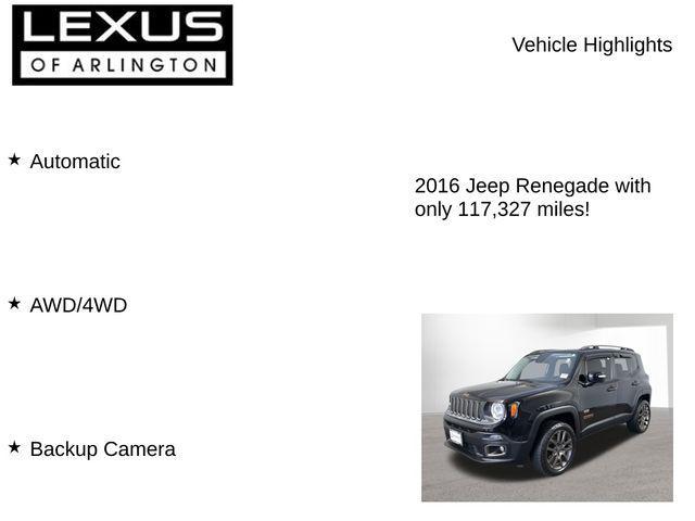 used 2016 Jeep Renegade car, priced at $7,995