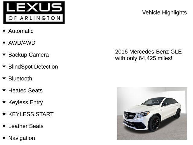 used 2016 Mercedes-Benz AMG GLE car, priced at $34,995