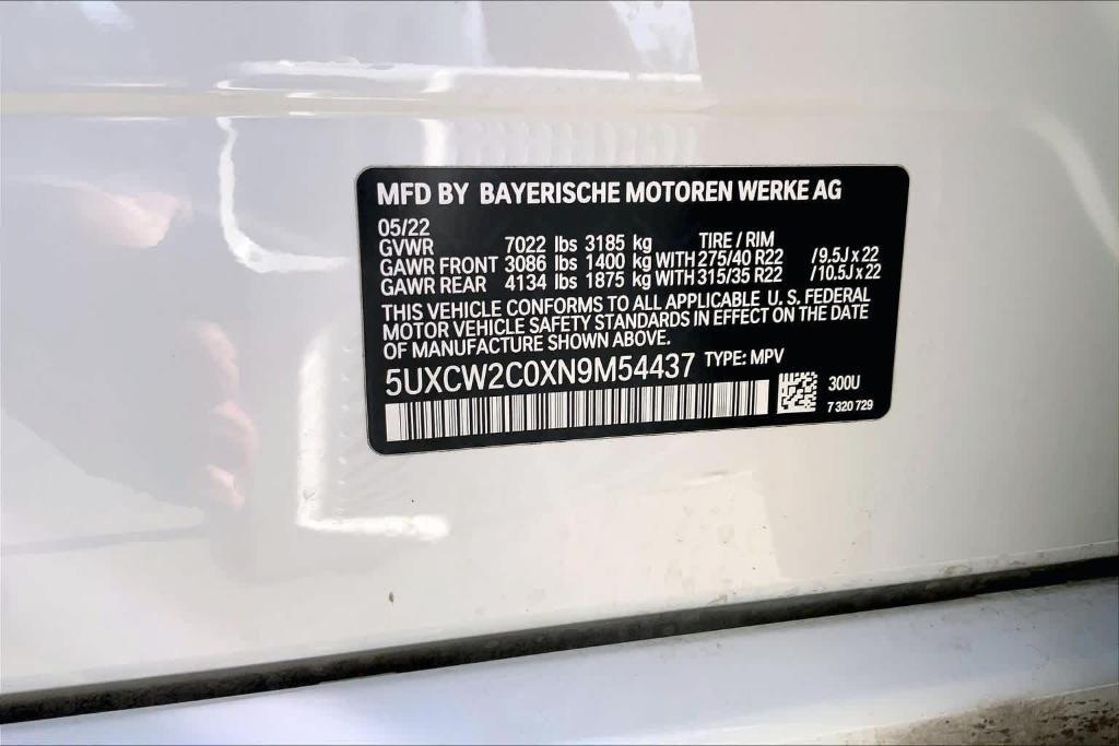 used 2022 BMW X7 car, priced at $53,038