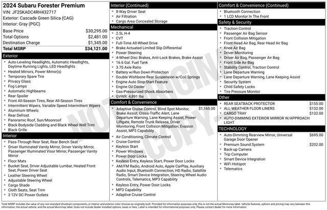 used 2024 Subaru Forester car, priced at $27,650