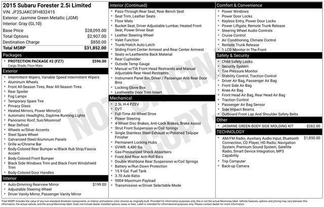 used 2015 Subaru Forester car, priced at $12,900