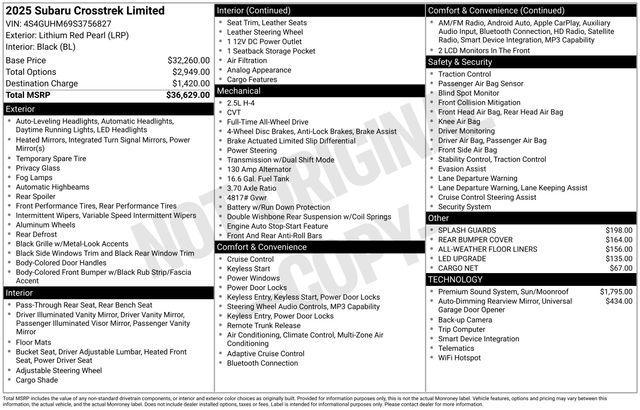 used 2025 Subaru Crosstrek car, priced at $29,999