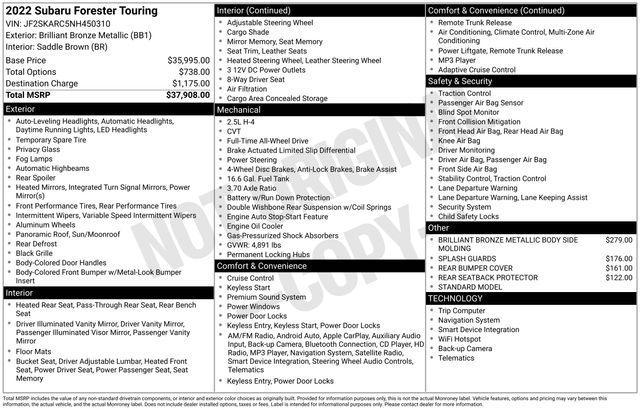 used 2022 Subaru Forester car, priced at $27,999