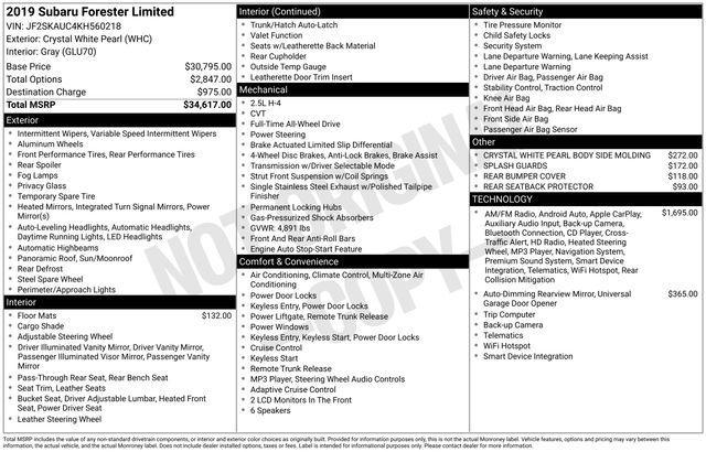 used 2019 Subaru Forester car, priced at $21,900