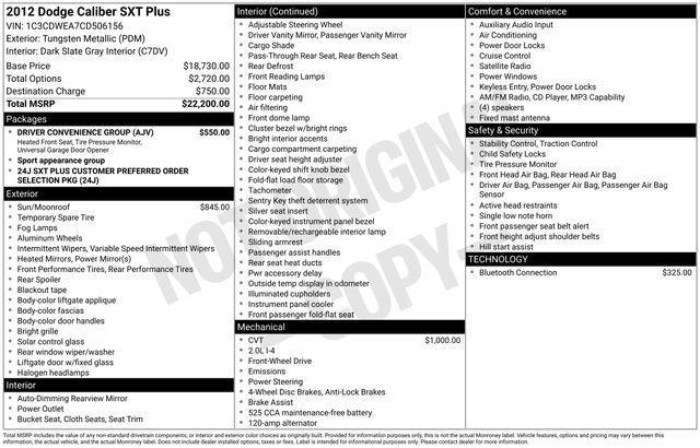 used 2012 Dodge Caliber car, priced at $6,950