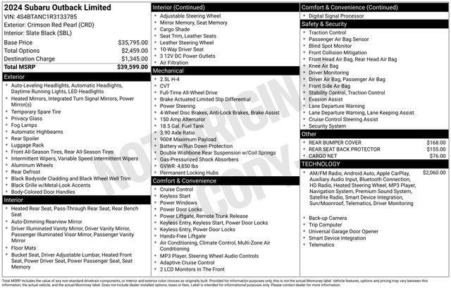 used 2024 Subaru Outback car, priced at $29,699