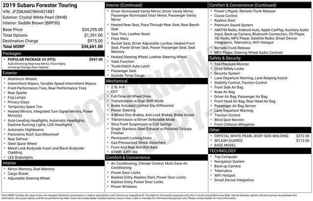 used 2019 Subaru Forester car, priced at $21,295