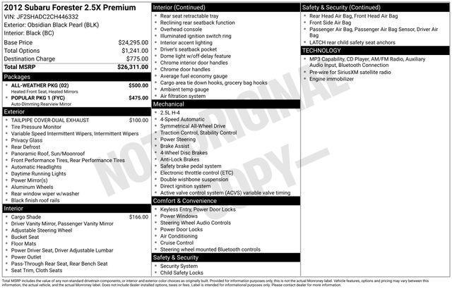 used 2012 Subaru Forester car, priced at $8,500