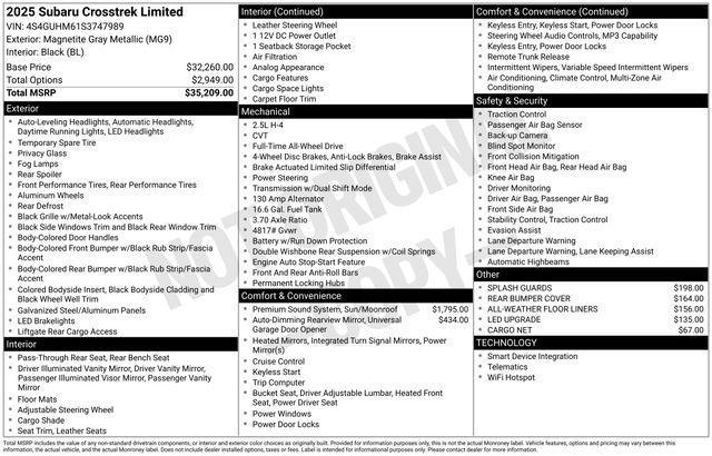 new 2025 Subaru Crosstrek car