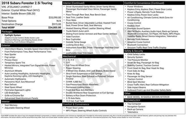 used 2018 Subaru Forester car, priced at $15,900