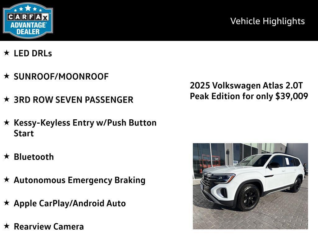 used 2025 Volkswagen Atlas car, priced at $39,009