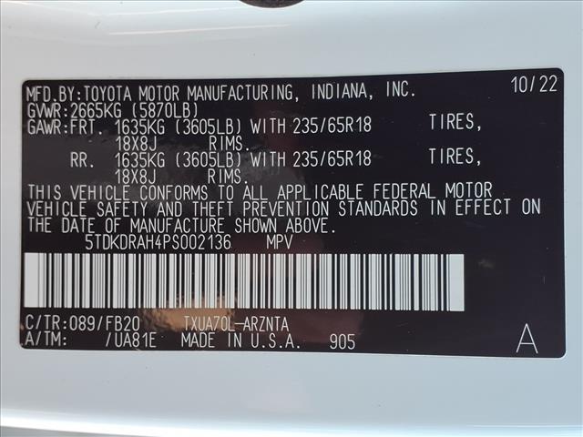 used 2023 Toyota Highlander car, priced at $33,450