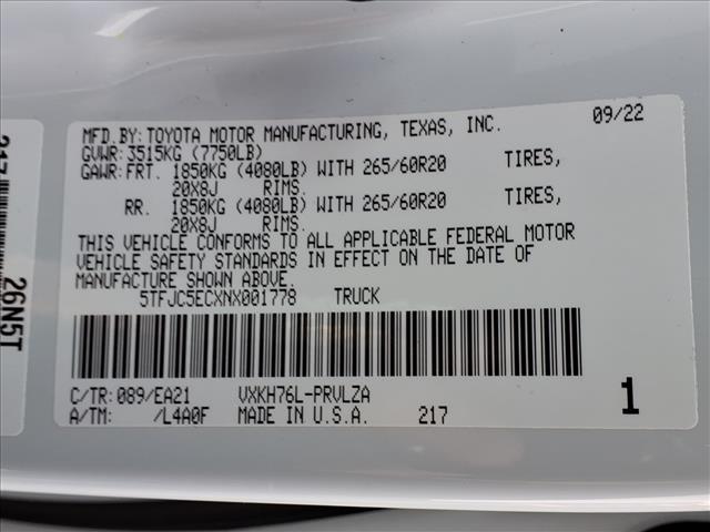 used 2022 Toyota Tundra Hybrid car, priced at $49,822