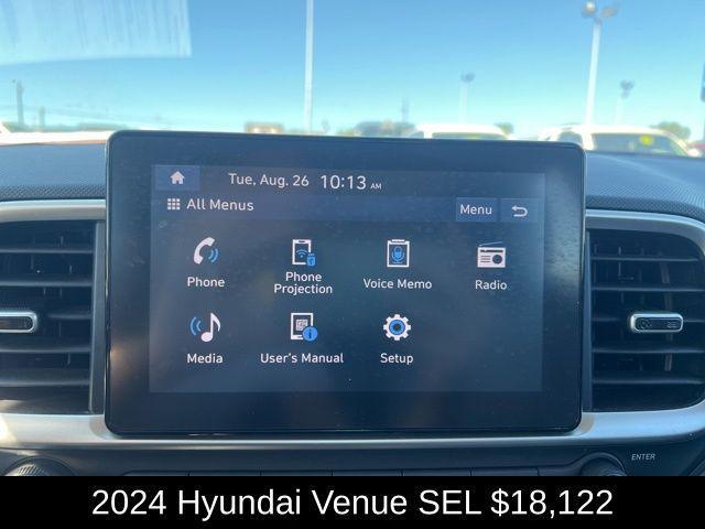 used 2024 Hyundai Venue car, priced at $18,122
