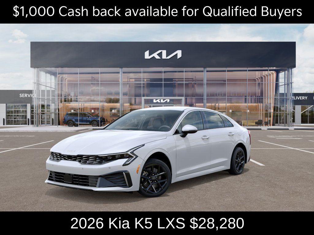 new 2026 Kia K5 car, priced at $28,280