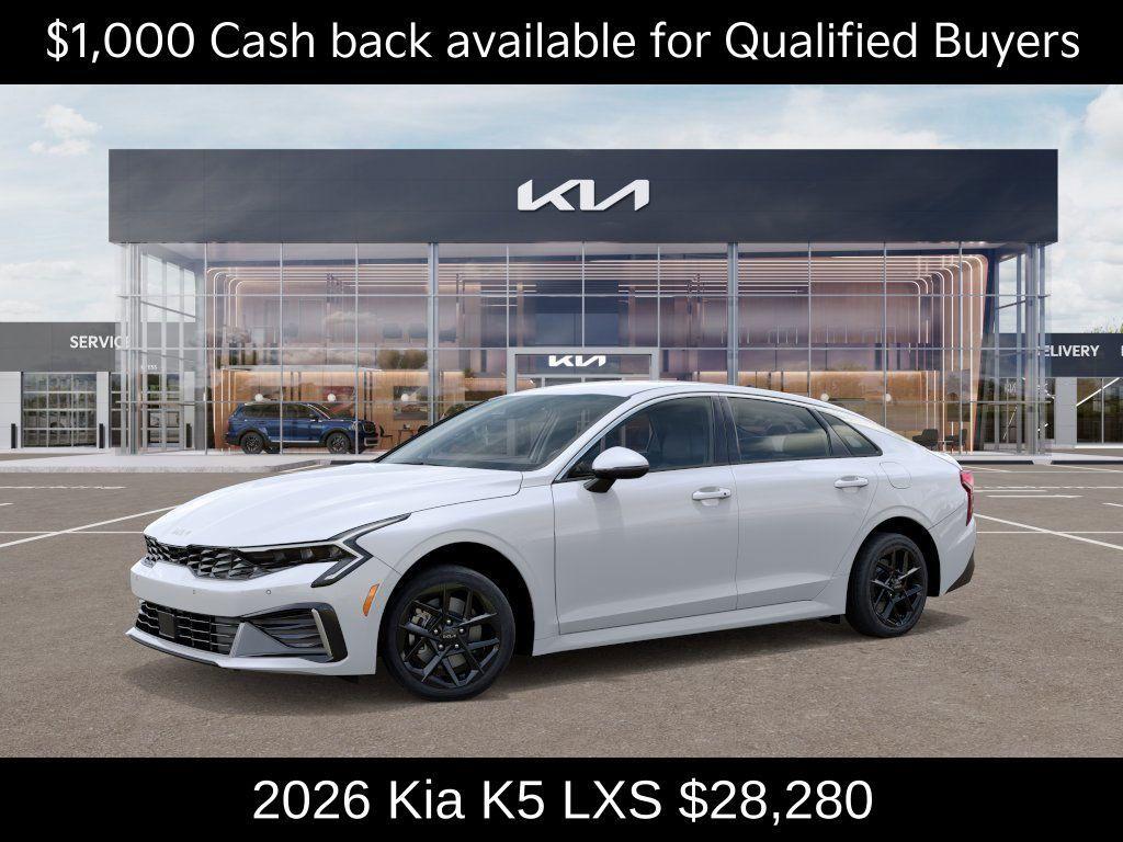 new 2026 Kia K5 car, priced at $28,280