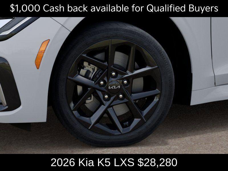 new 2026 Kia K5 car, priced at $28,280