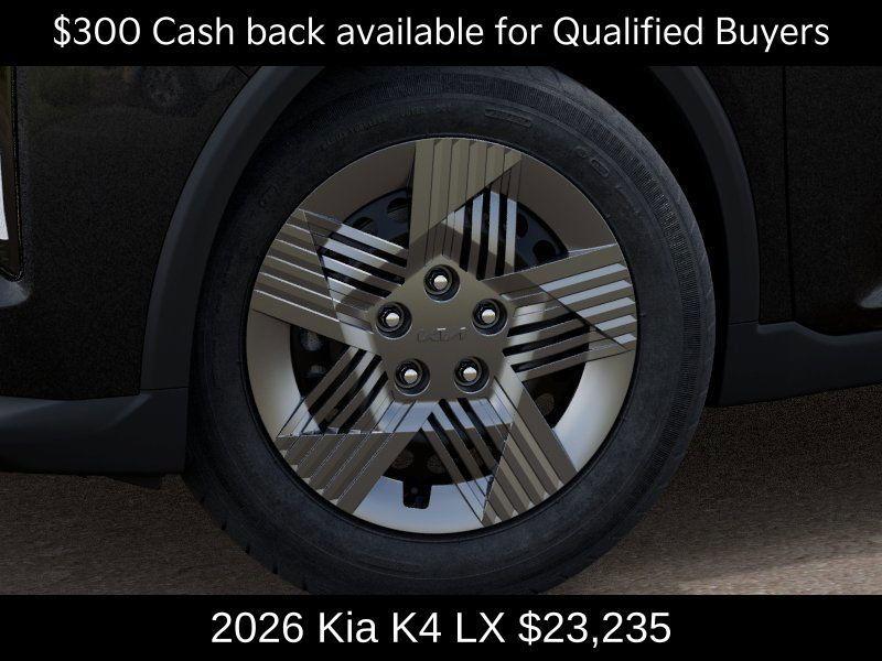 new 2026 Kia K4 car, priced at $23,235
