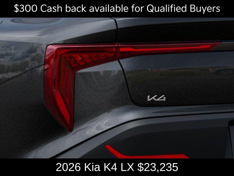new 2026 Kia K4 car, priced at $23,235